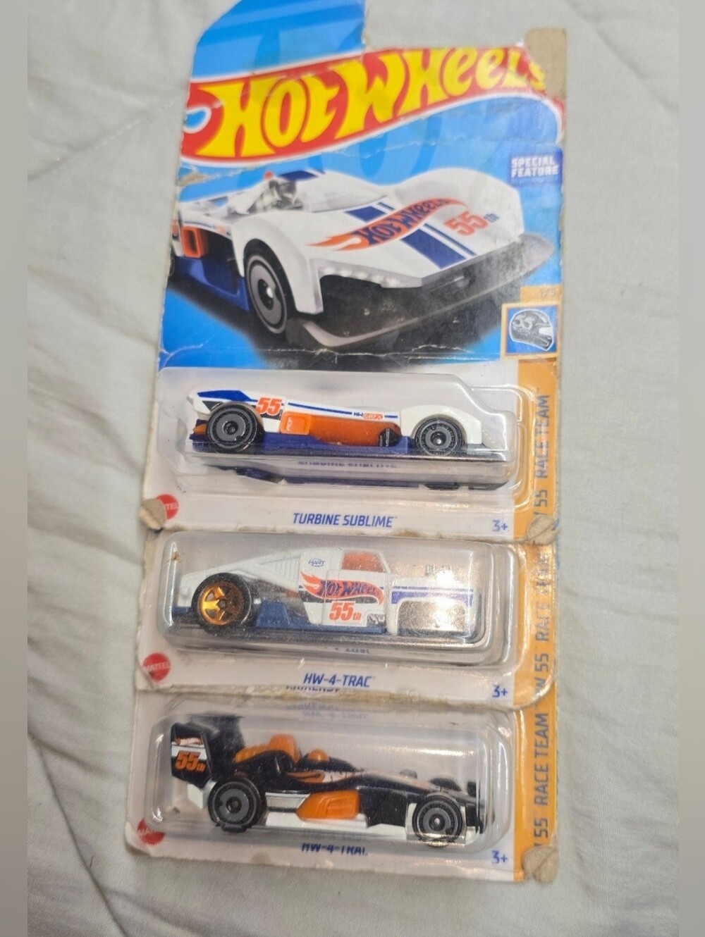 Lot of 3 Hot Wheels  55 Race Team Cars